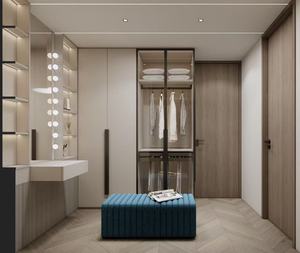Meilleure vente Armoire murale de chambre à coucher de luxe au design personnalisé Armoire à portes en verre garde-robe de plain-pied - Product Image 2