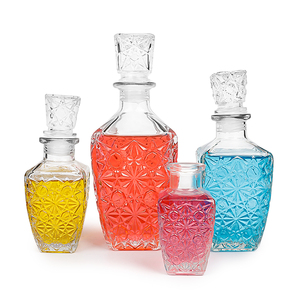 Decanter per Whisky in Vetro Trasparente con Tappo, 120ml 230ml 450ml 750ml, per Whisky, Vino, <span class=keywords><strong>Tequila</strong></span> - Product Image 1
