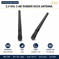 Antenne SMA 2.4G 2.4 GHz 3 dBi pliable longue portée pour boîtier TV Android Wifi réseau omnidirectionnel