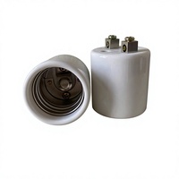 Approvisionnement direct usine : Nouveaux supports de lampe E40 en porcelaine haute fréquence, bases et fixations, têtes de lampe en céramique en forme de fleur de prunier, 250V 400A