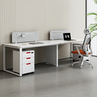 Bureau de travail moderne blanc en mélamine pour ordinateur, idéal pour les projets de bureau (vente en gros)