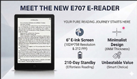 Grosir Ereader E Ink 6 Inci RTOS Pembaca Ebook Layar Bebas Silau 212PPI Lampu Terintegrasi Slot Kartu TF yang Dapat Diperluas