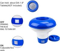 Outils de nettoyage de piscine, distributeur de comprimés de chlore flottant en plastique de 5 pouces pour piscine/spa, pour comprimés de 1 1/2 pouce
