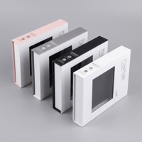 Boîte rigide pour extensions de cheveux sur mesure - Emballage de luxe sur mesure en papier magnétique avec fenêtre pour extensions de cheveux de qualité professionnelle