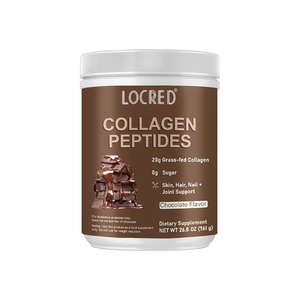 Vente chaude Saveur De Chocolat Collagène Peptides Poudre Suppléments À Base De Plantes pour Cheveux Sains Ongles Peau et Soutien Articulaire