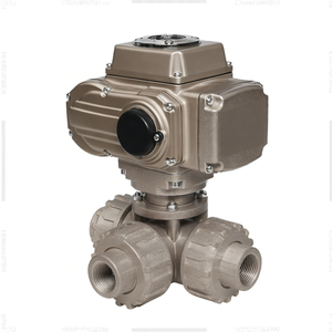 Vanne à bille électrique à commande motorisée en PVC plastique COVNA, commande urgente, AC220V, DN25, 1 pouce, 3 voies, vanne à bille en plastique - Product Image 3