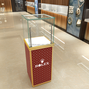 Vitrinas de Exhibición, Caja de Relojes de Lujo, Exhibidor de Joyería, Anillos, Collares, Reloj Automático, Kiosco para Tienda Minorista, Diseño de Sala de Exhibición con Cerradura para Centro Comercial - Product Image 1