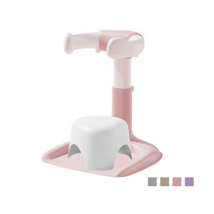 Support de <span class=keywords><strong>bain</strong></span> multifonctionnel <span class=keywords><strong>pour</strong></span> bébé, structure dorée, hauteur réglable, support de <span class=keywords><strong>baignoire</strong></span> debout <span class=keywords><strong>pour</strong></span> bébé avec réglage à une touche - Product Image 3