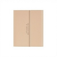 Carnet de planification en cuir PU beige, couverture rigide, reliure cousue, journal imprimé avec texte en anglais, pour le bureau, l'école, cadeau