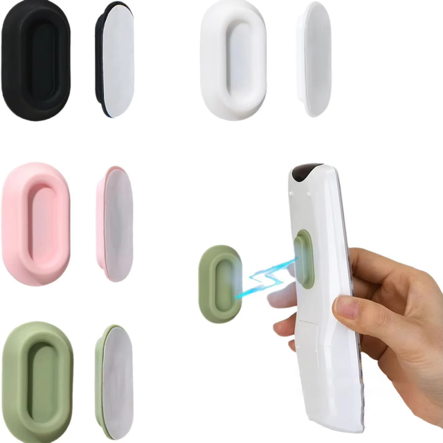 Magnetic Remote Control Holder Wall-mounted Self-Adhesive Remote Control Organizers for TV Air Conditioner Remote and Charger