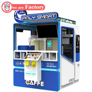 Máquina de venda automática de café robô xbot café, máquina de venda de dinheiro e cartão operada