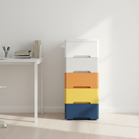 Organiseur de placard moderne pour enfants, séparateur de tiroirs en plastique pour vêtements d'enfants, armoire de rangement en plastique