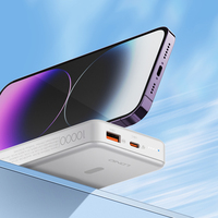 LDNIO PQ16 Nouvelle Batterie Externe Portable 10000 mAh, Mini Power Bank Magnétique sans Fil en Métal pour Tous les Téléphones