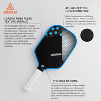 Raquette de pickleball Joeyplay pressée à froid, en fibre de carbone T700, approuvée par l'USAPA, pour des performances professionnelles