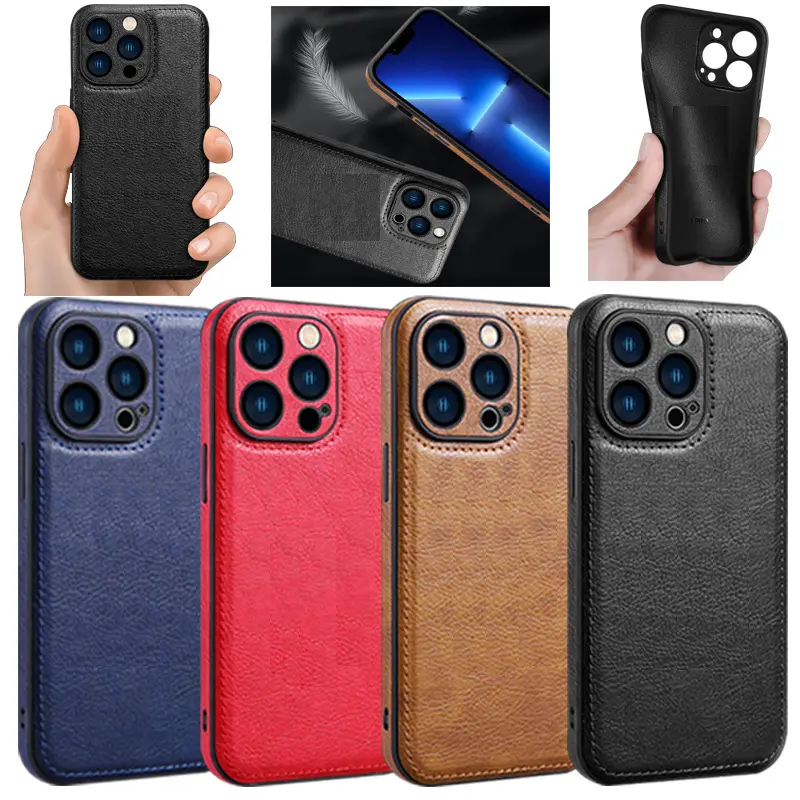 LeYi New Cases Fashion Mobile Cover with camera protection PU Leather Phone Case For iphone 14 Plus 13 Pro max
