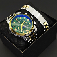 Regalo de San Valentín, Juego de Relojes para Pareja con Brazalete de Acero Inoxidable para Hombre y Mujer en el Aniversario