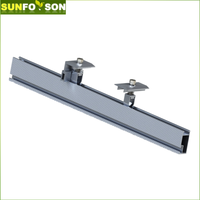 Clips de fixation intermédiaires en aluminium pour panneaux solaires, connecteurs de fixation intermédiaire pour système de support et de rail de panneaux solaires