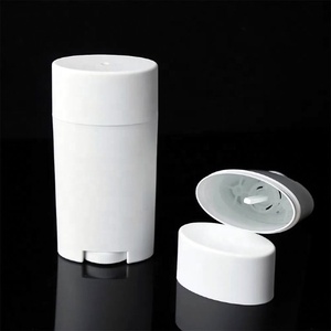 Tube en plastique plat pour baume à lèvres 75g, contenant déodorant, tube ovale plat à rouler pour emballage cosmétique - Product Image 2