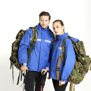 Chaqueta negra a prueba de agua para exteriores con logotipo personalizado, chaquetas cortavientos impermeables, chaquetas de talla grande para hombre y mujer - Product Image 4