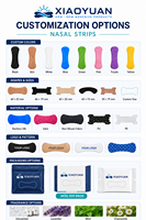 Bandes nasales personnalisées OEM, étiquette privée, bandes nasales douces et respirantes avec logo imprimé, couleur et emballage de vente au détail