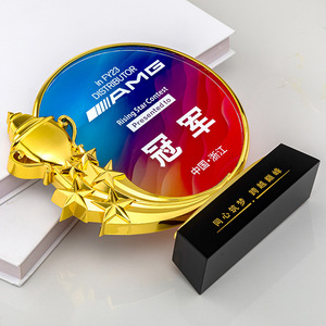 Crystal Mountain Star <b>Trophy</b> Medals Laser <b>Engraved</b> Durable Business Gift For Outstanding Individual Awards - Product Image 4