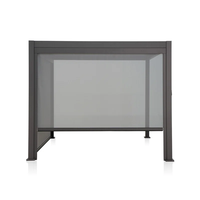 Stores extérieurs motorisés Zip Track intégrés avec canaux latéraux étanches, écran occultant imperméable pour balcon, installation instantanée