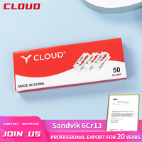 Lames de rasoir jetables à lame unique plaquées platine CLOUD, vente chaude, emballage personnalisé OEM, acier inoxydable suédois