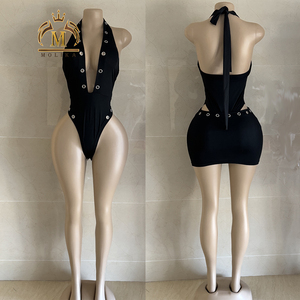 Completo Donna Primavera Autunno, Top Aderente e <span class=keywords><strong>Gonna</strong></span>, Set Due Pezzi Y2K <span class=keywords><strong>Sexy</strong></span> da Club - Product Image 3
