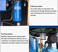 Industrial 120L Diesel Pistón Elgi Compresor de aire portátil alternativo 7.5KW Compresor de tornillo Fuente de energía de gas Núcleo de motor PLC