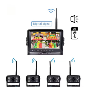Chất lượng cao 7 inch Màn hình hiển thị không dây góc rộng sao lưu 4 Hệ thống <span class=keywords><strong>Camera</strong></span> cho xe an ninh 12V/24V đảo ngược máy ảnh - Product Image 2