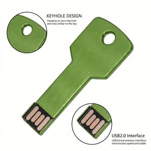 Nouvelle clé USB 2.0 en métal avec logo personnalisé 32 Go/64 Go, cadeau d'affaires portable - Product Image 1