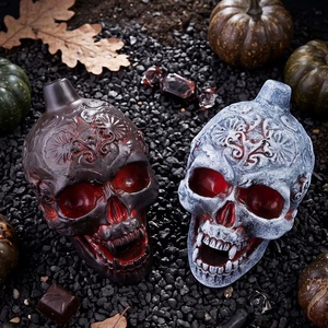 Silbato de Cerámica Tallado con Forma de Calavera, Silbato Mayan Azteca, Decoración de Terror para Halloween, Generador de Ruido, Venta al por Mayor, Dos Opciones de Color - Product Image 6