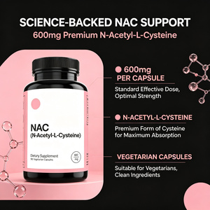 Cápsulas de NAC N-Acetil-L-Cisteína 600mg OEM/ODM, Suplemento Antioxidante para el Apoyo de la Inmunidad y la Fertilidad, Formulado por Dietistas - Product Image 2