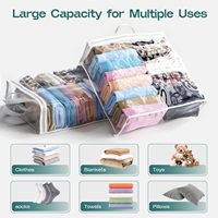 Solutions de rangement efficaces : Organisateurs de vêtements pliables en PVC, sacs à fermeture éclair, boîtes transparentes, conteneurs pour voyages