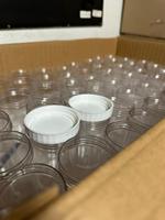 Botol Penyimpanan Plastik PP Transparan 200ml Grosir, Kedap Udara, Anti Bocor, Tutup Sekrup, Label Custom, Untuk Kosmetik, Krim Mata, Perjalanan, Kerajinan Tangan