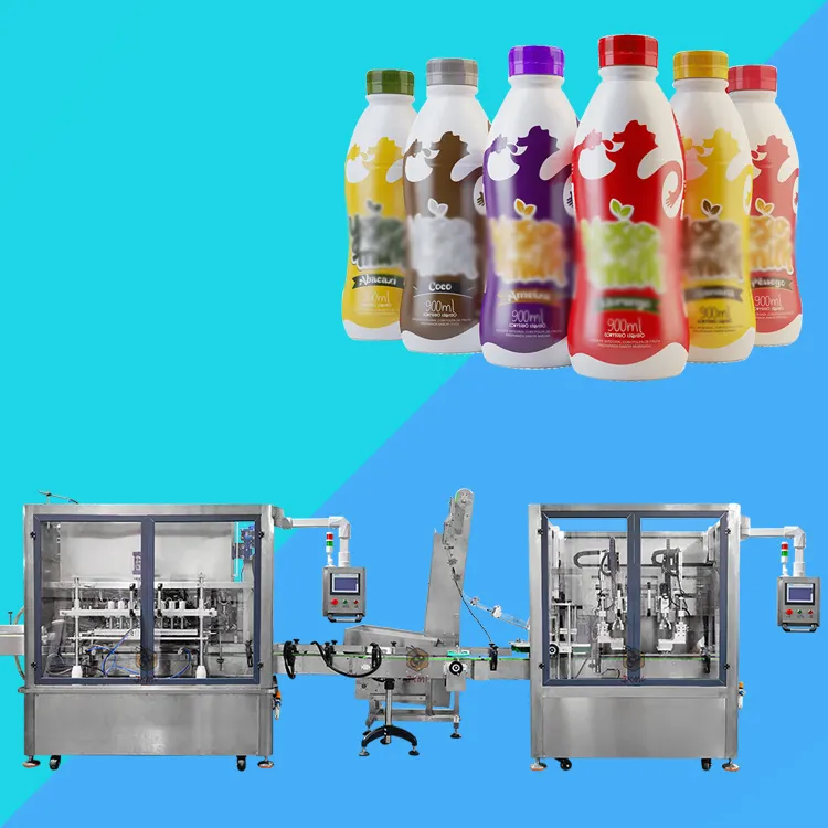 공장 가격 가득 차있는 자동적인 우유 생산 라인 요구르트 병 충전물 기계 버터 채우는 포장기
