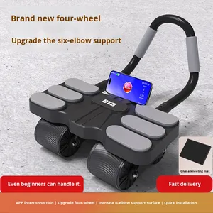 Appareil d'exercice abdominal intelligent et connecté, à quatre roues, avec six points d'appui, roues en <span class=keywords><strong>ABS</strong></span>, rebond automatique, compatible application, écologique et durable - Product Image 5