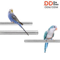 Perchoir à griffes en acier inoxydable brossé pour oiseaux, perchoir/stand durable pour aiguiser les griffes des perroquets, des bouvreuils, des calopsittes et des mynas