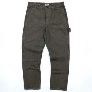 Pantalones Cargo de lona pesada para hombre de <span class=keywords><strong>Tough</strong></span> Guy, pantalones casuales gruesos de algodón holgados planos con cordón recto suelto medio para exteriores - Product Image 5