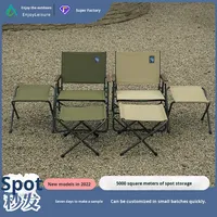 Chaise de camping et de pique-nique pliable ultra-légère en alliage d'aluminium avec rembourrage amovible en tissu de coton