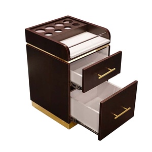 Comptoir classique en bois durable de haute qualité rangement sur chariot de pédicure pour <span class=keywords><strong>spa</strong></span> roulant en quartz et granit - Product Image 1