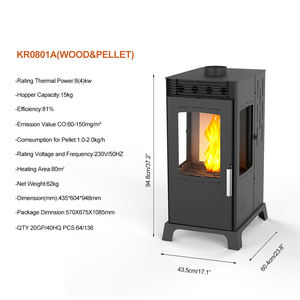 <span class=keywords><strong>Estufa</strong></span> <span class=keywords><strong>Híbrida</strong></span> Ecológica de Diseño Moderno de 8KW de Doble Propósito para <span class=keywords><strong>Leña</strong></span> <span class=keywords><strong>y</strong></span> <span class=keywords><strong>Pellets</strong></span> - Product Image 4