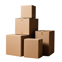 Fábrica de materiales reciclados ecológicos personalizados 50*40*40 cajas de envío plegables de cartón corrugado laminación brillante cuadrada