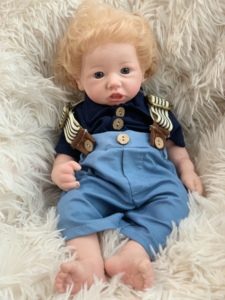 Muñecas Bebé Reborn Personalizadas de Silicona Platino, Muñeca de Cuerpo Completo, Niñas con Cabello Rubio, Aspecto Realista, Muñeca Bebé Realista - Product Image 3