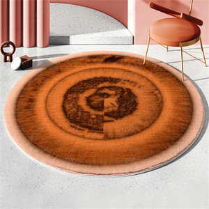 Nhà Máy Bán Buôn Tùy Chỉnh Vòng Faux Len Nhung 150X150Cm Thiết Kế Mới Trang Trí Mềm Fluffy Chất Lượng Cao Thảm Cho Phòng Khách - Product Image 5