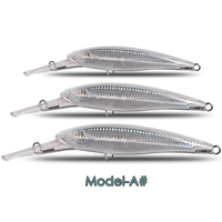 Leurre de pêche Minnow non peint, vierge, 180mm 81g, 160mm 66g, 140mm 47g, flottant/suspendu/affleurant, pour la pêche à la traîne