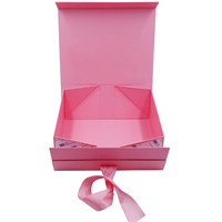 Offre Spéciale Boîte Beauté Rose Pliable Magnétique en Carton pour Vernis à Ongles, Sérum Visage, Maquillage, Perruque, Emballage Cadeau ou Bijoux