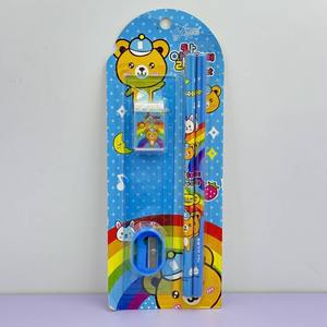 Papelería de dibujos animados, conjunto de cinco piezas, suministros escolares para estudiantes de jardín de infantes, traje de escuela primaria, regalos de apertura, premios, papelería - Product Image 3