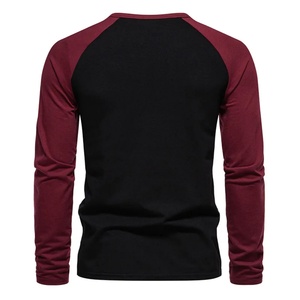 Camiseta de Manga Larga para Hombre, Corte Ajustado, Cuello Redondo, Manga Raglán, Color Personalizado, Antiarrugas, Secado Rápido, Tejido de Poliéster Transpirable - Product Image 3