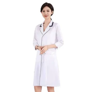 Uniforme de Trabajo para Esteticista, Salón de Belleza, Estilo Coreano, Bata Blanca de Manga Corta para Profesionales de la Salud - Product Image 6